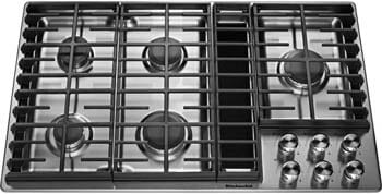 KitchenAid KCGD506GSS 36 5 Burner Downdraft Stainless Steel Gas Cooktop KCGD506GSS