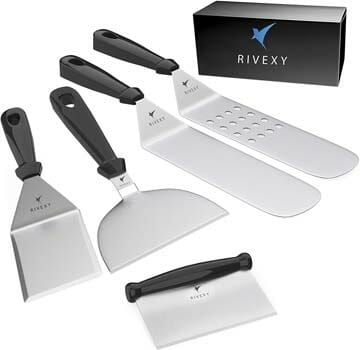 Rivexy Multipurpose Griddle Accessories Kit, 5 Pieces