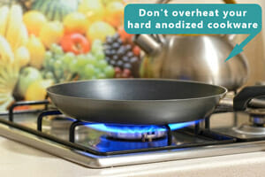 Don't overheat your Hard Anodized cookware