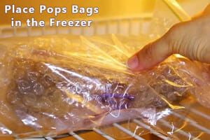 Place Cake Pops Bags in the Freezer