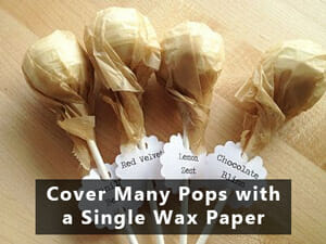 can cover one or many pops with a single wax paper