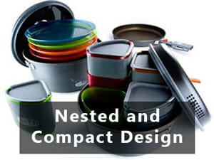 nested and compact design for Military Mess Kit